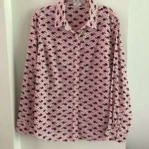 Crown & Ivy Button Down Whale Shirt, 1X